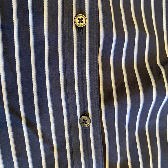 Michael Kors Men's Dress Shirt 100% Cotton Blue/White Size L - Picture 3 of 5